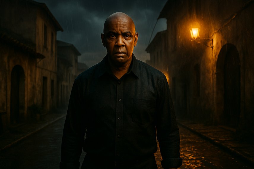 Denzel Washington looking vaguely tired